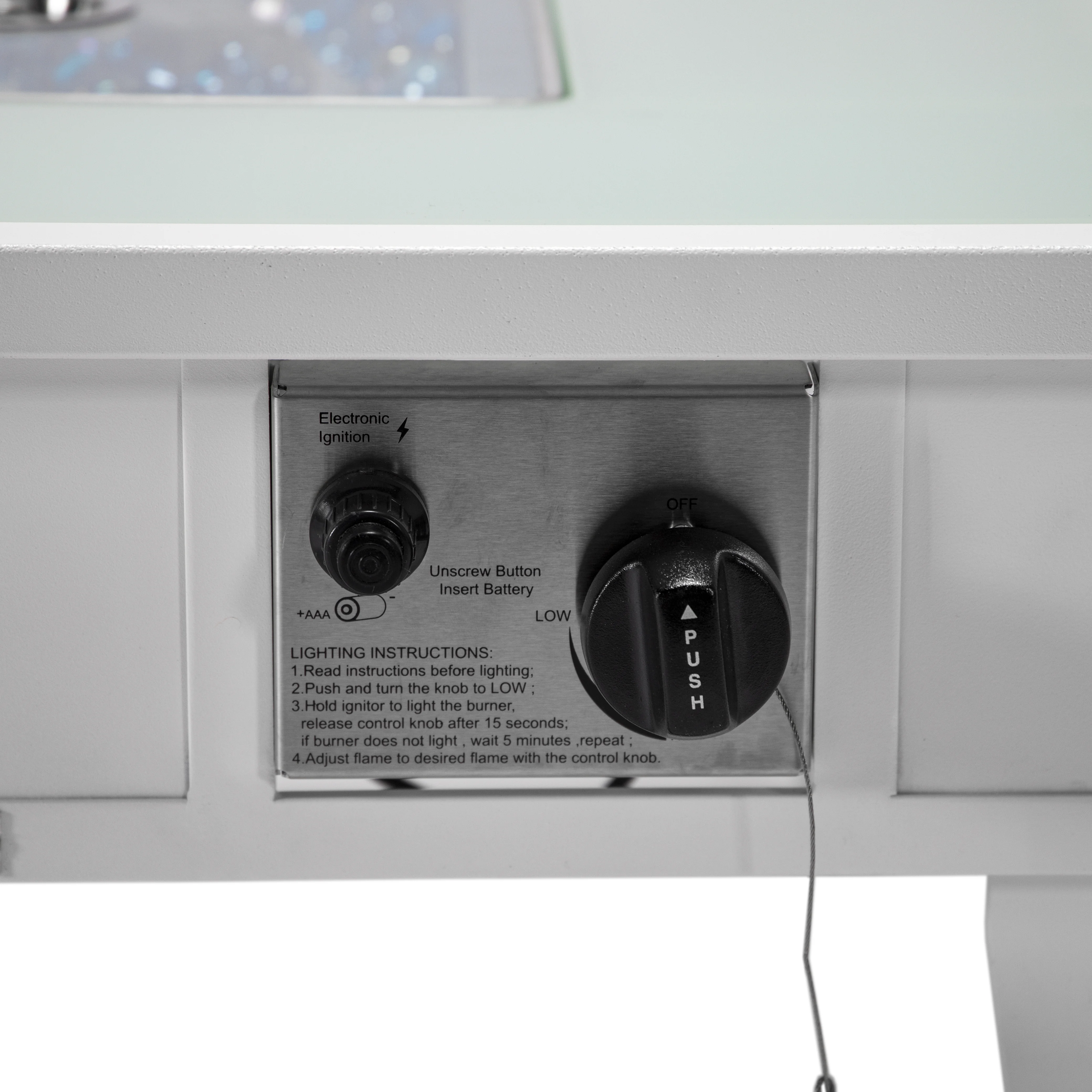 Walbrooke Outdoor Patio Aluminum Square Fire Pit Side Table with Lid and Fire Glass for Patio and Backyard Garden