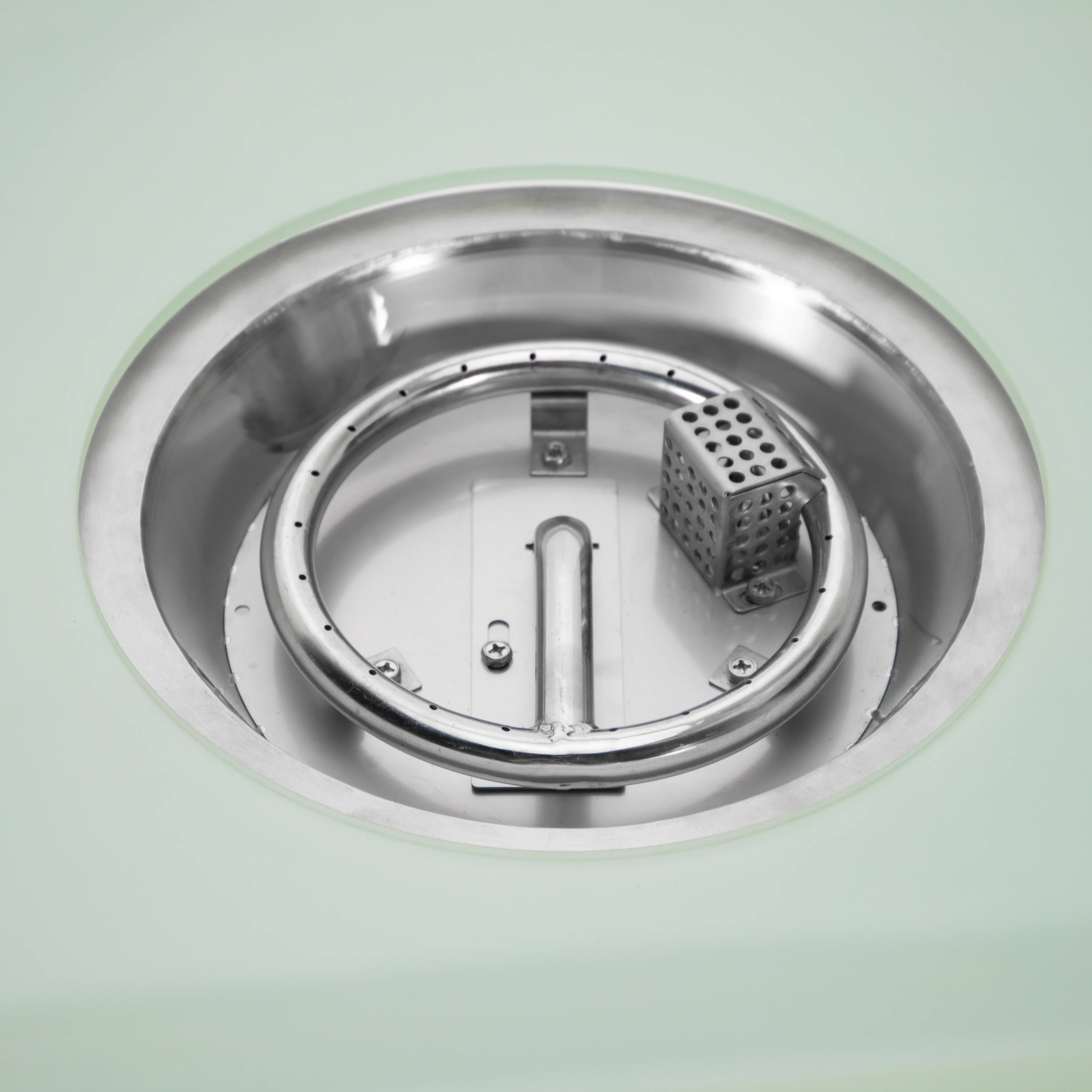 Walbrooke Patio Round Fire Pit and Tank Holder in White