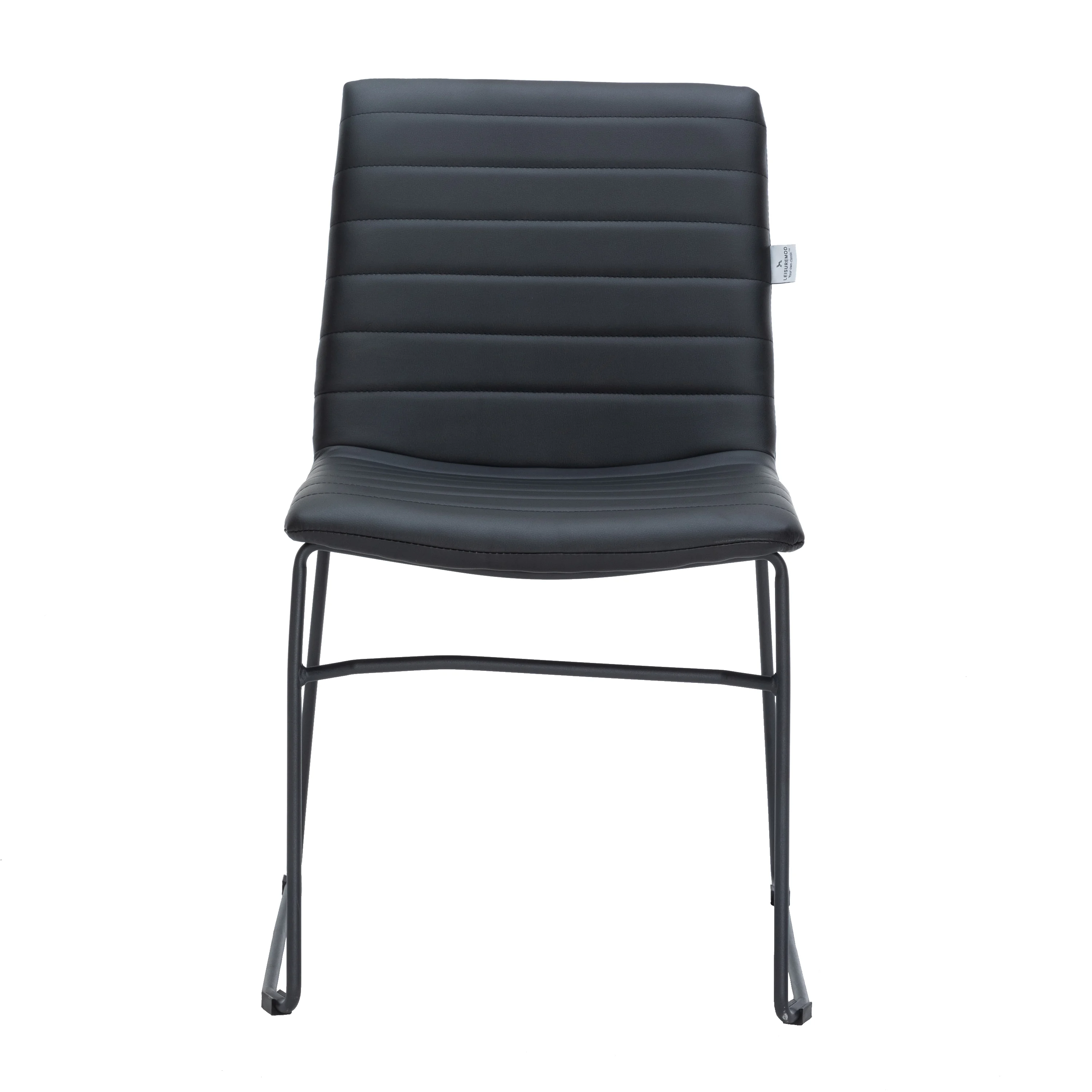 Zylar Series Office Guest Chair in Black Leather