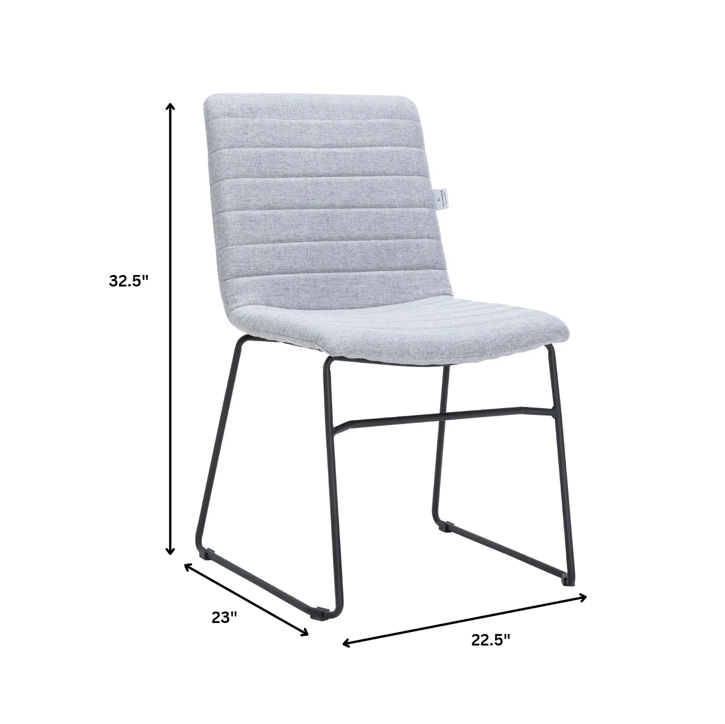 Zylar Series Office Guest Chair in Grey Fabric