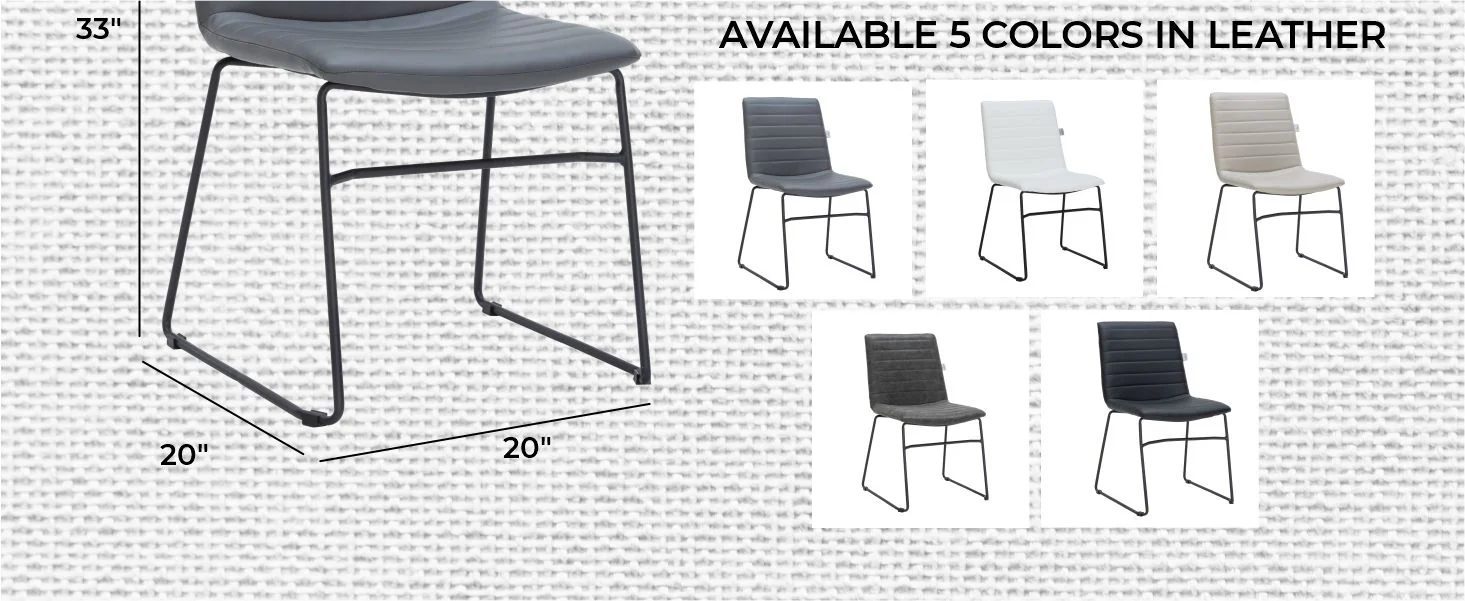 Zylar Series Office Guest Chair in Grey Leather