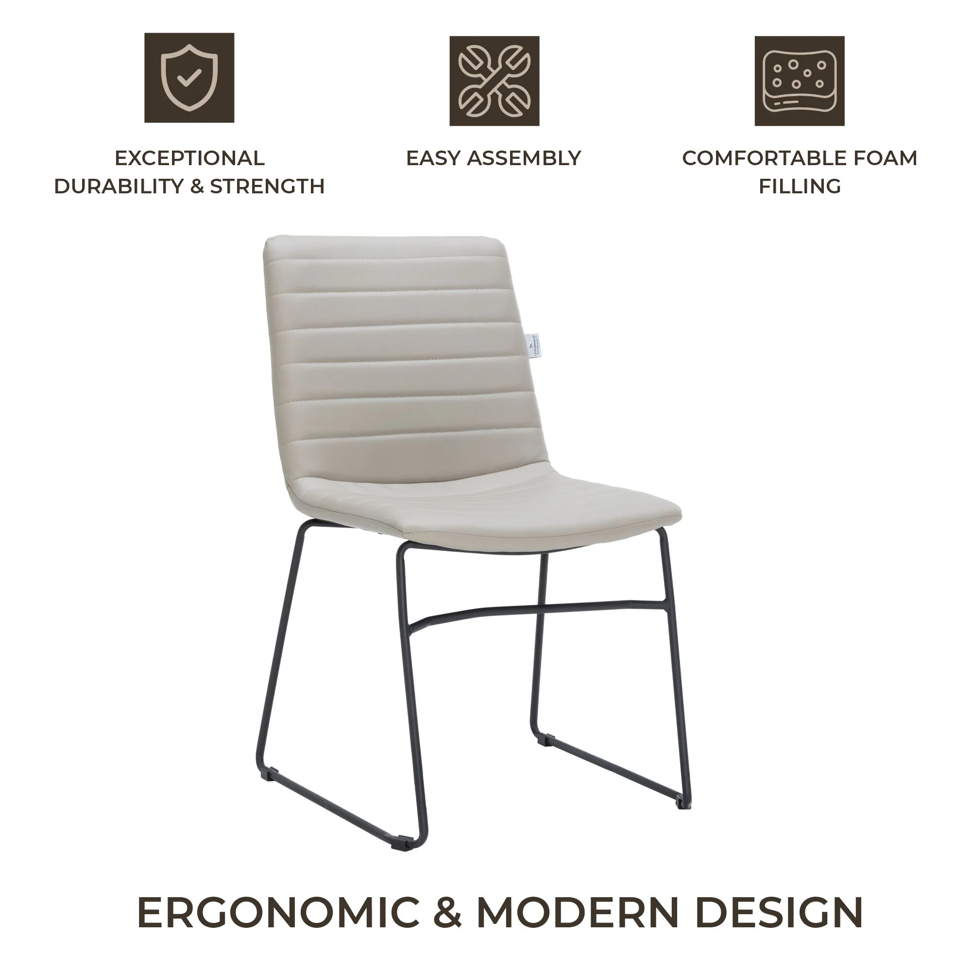 Zylar Series Office Guest Chair in Tan Leather