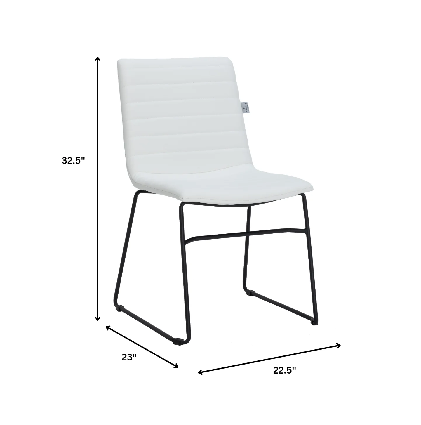Zylar Series Office Guest Chair in White Leather