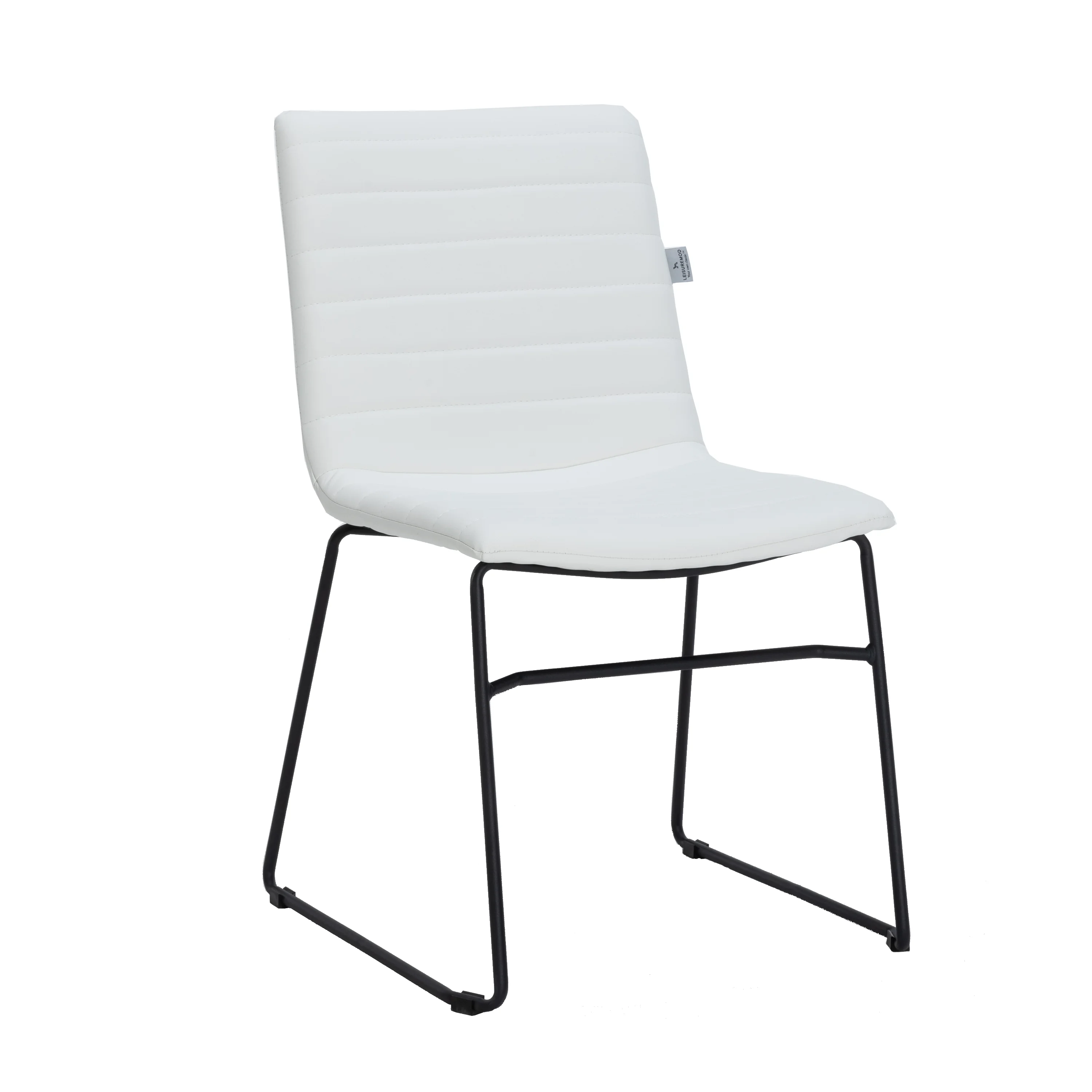 Zylar Series Office Guest Chair in White Leather