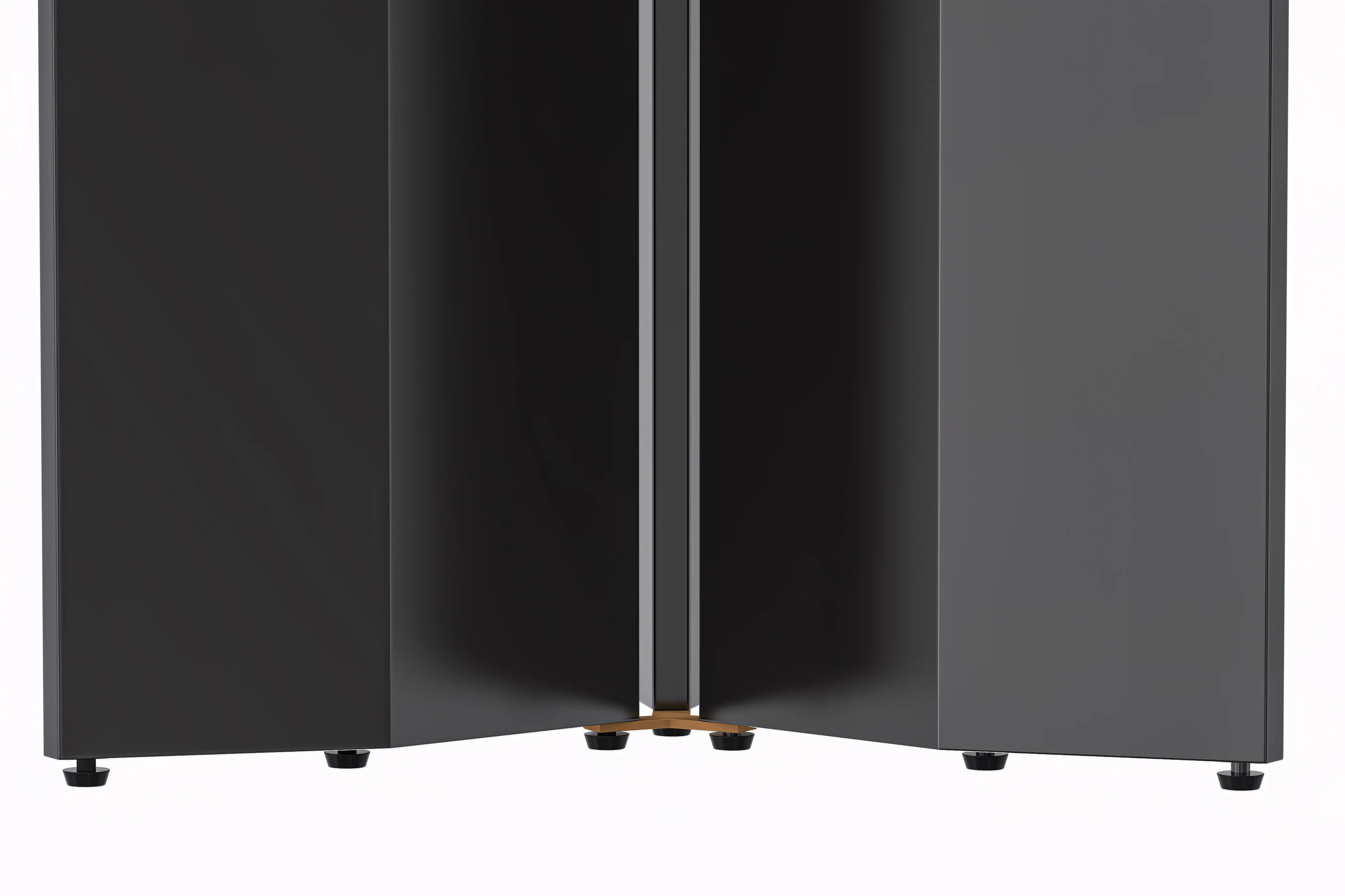 Zevro Series Round Dining Table Black Base with 60 Round White Grey Sintered Stone Top