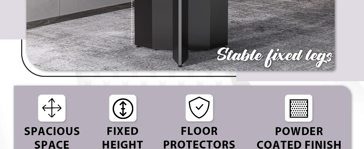 Zevro Series Round Dining Table Black Base with 71 Round Clear Glass Top