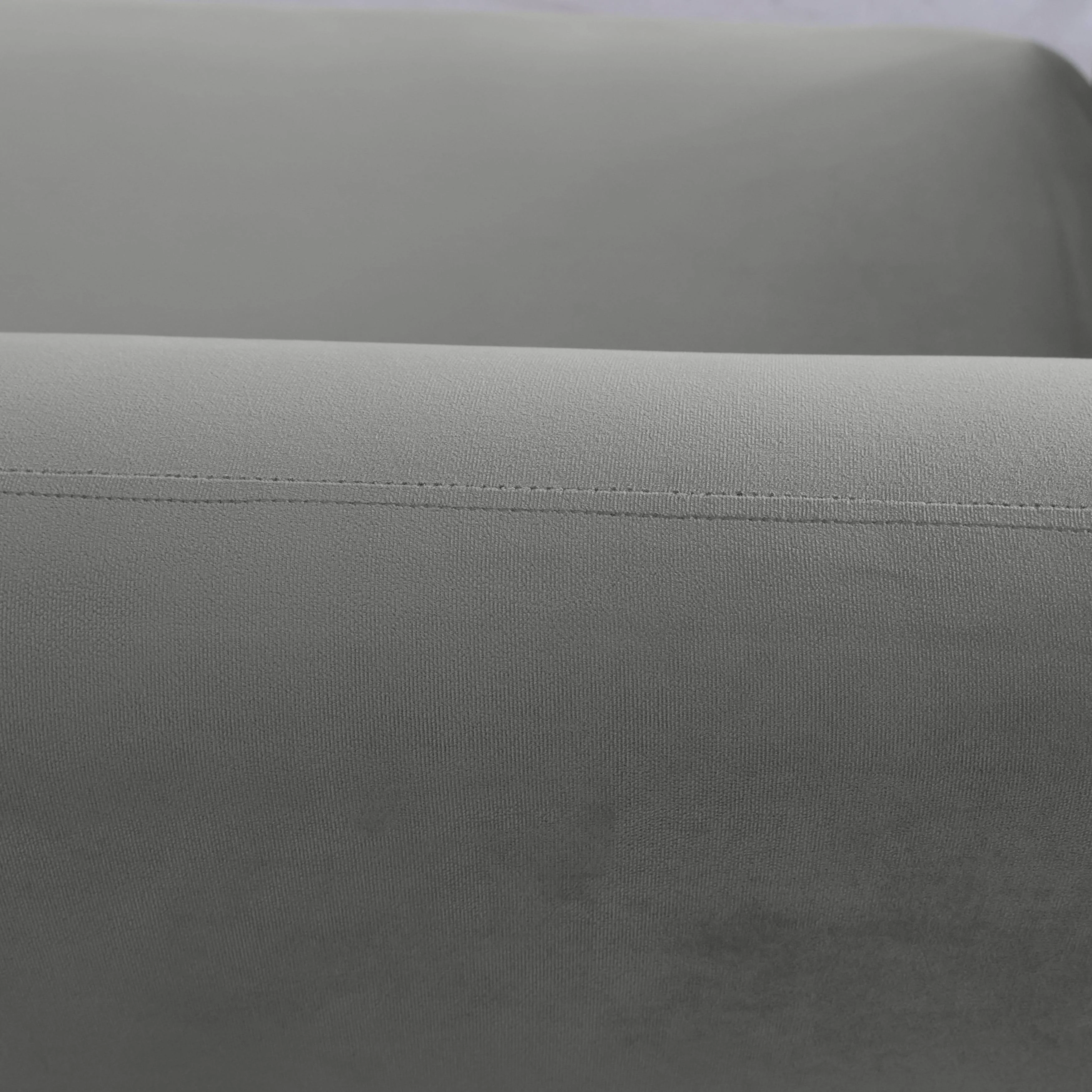 Zuno Three-Seater Sofa Upholstered in Velvet Wide Couch with Powder-Coated Gold Iron Legs Padded Seat