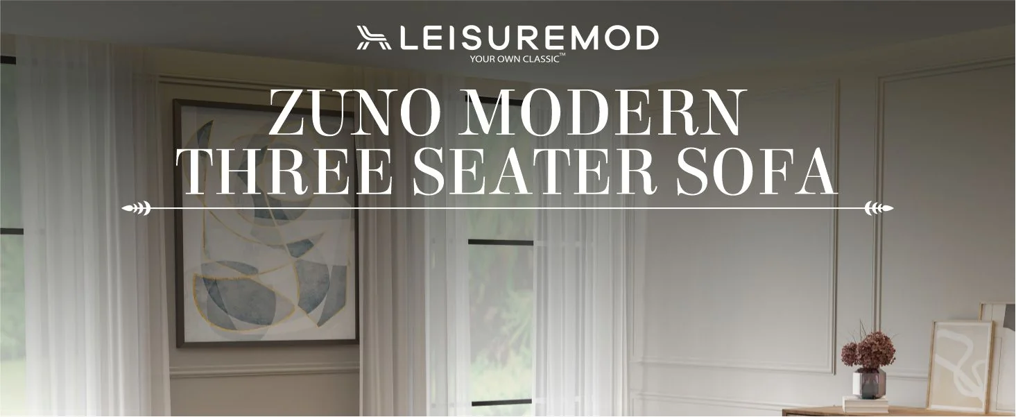 Zuno Three-Seater Sofa Upholstered in Velvet Wide Couch with Powder-Coated Gold Iron Legs Padded Seat