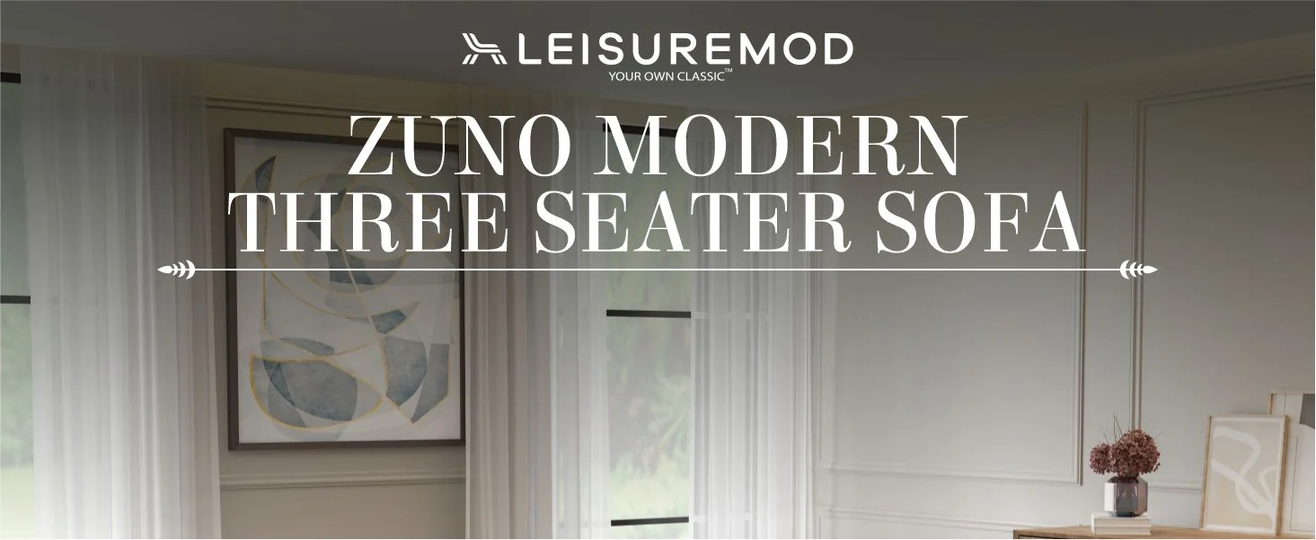 Zuno Three-Seater Sofa Upholstered in Velvet Wide Couch with Powder-Coated Gold Iron Legs Padded Seat