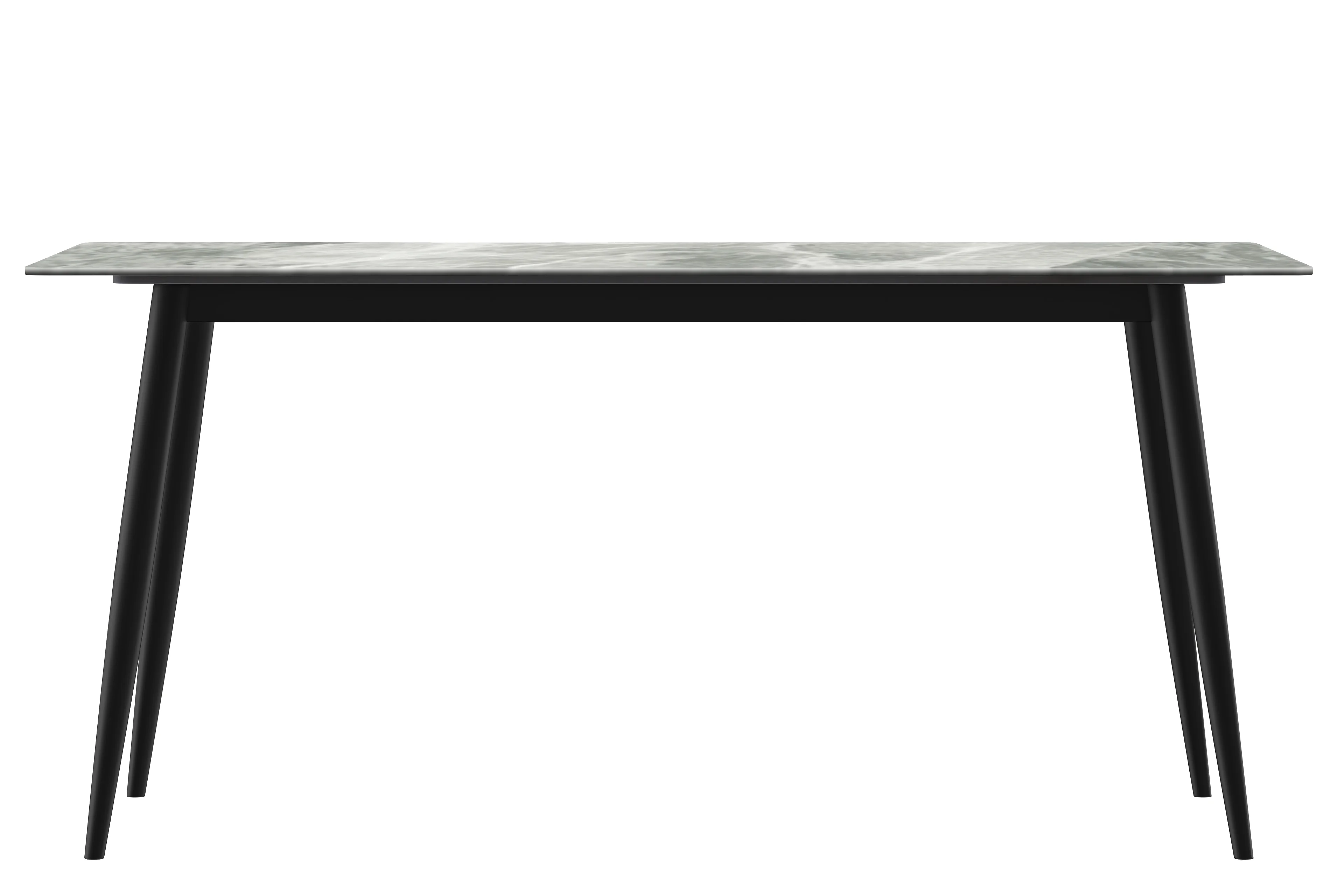 Zayle Series Modern Dining Table Black Base, With 62 Light Grey Sintered Stone Top
