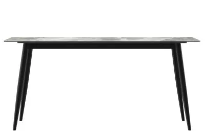 Zayle Series Modern Dining Table Black Base, With 71 Light Grey Sintered Stone Top
