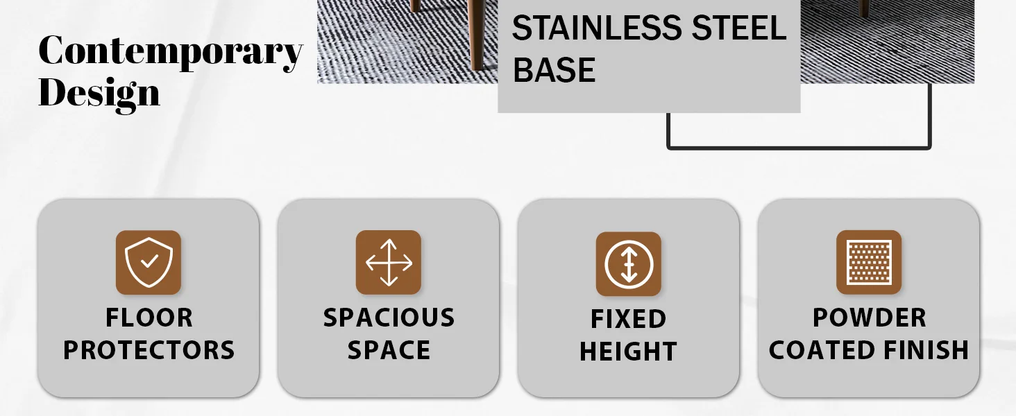 Zinti Series Modern Dining Table Bronze Base, With 71" Light Grey Sintered Stone Top