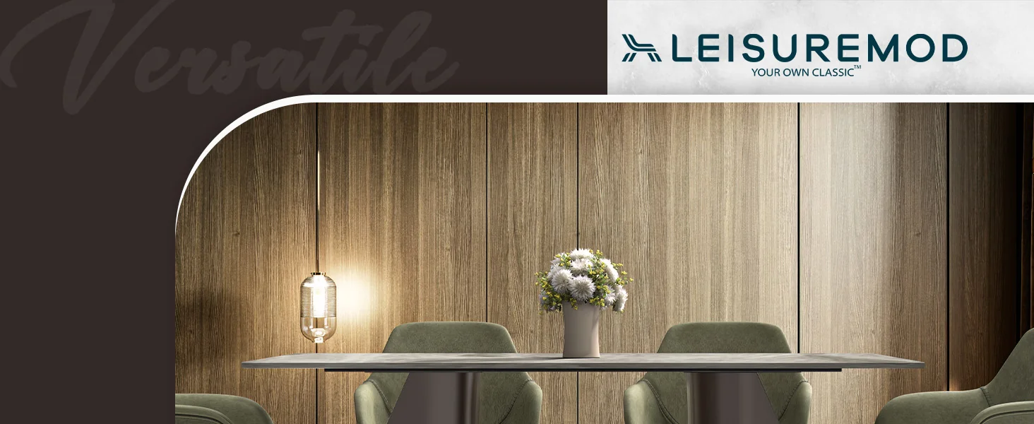 Zelan Series Modern Dining Table Champagne Gold Stainless steel Base, With 55" Deep Grey Sintered Stone Top