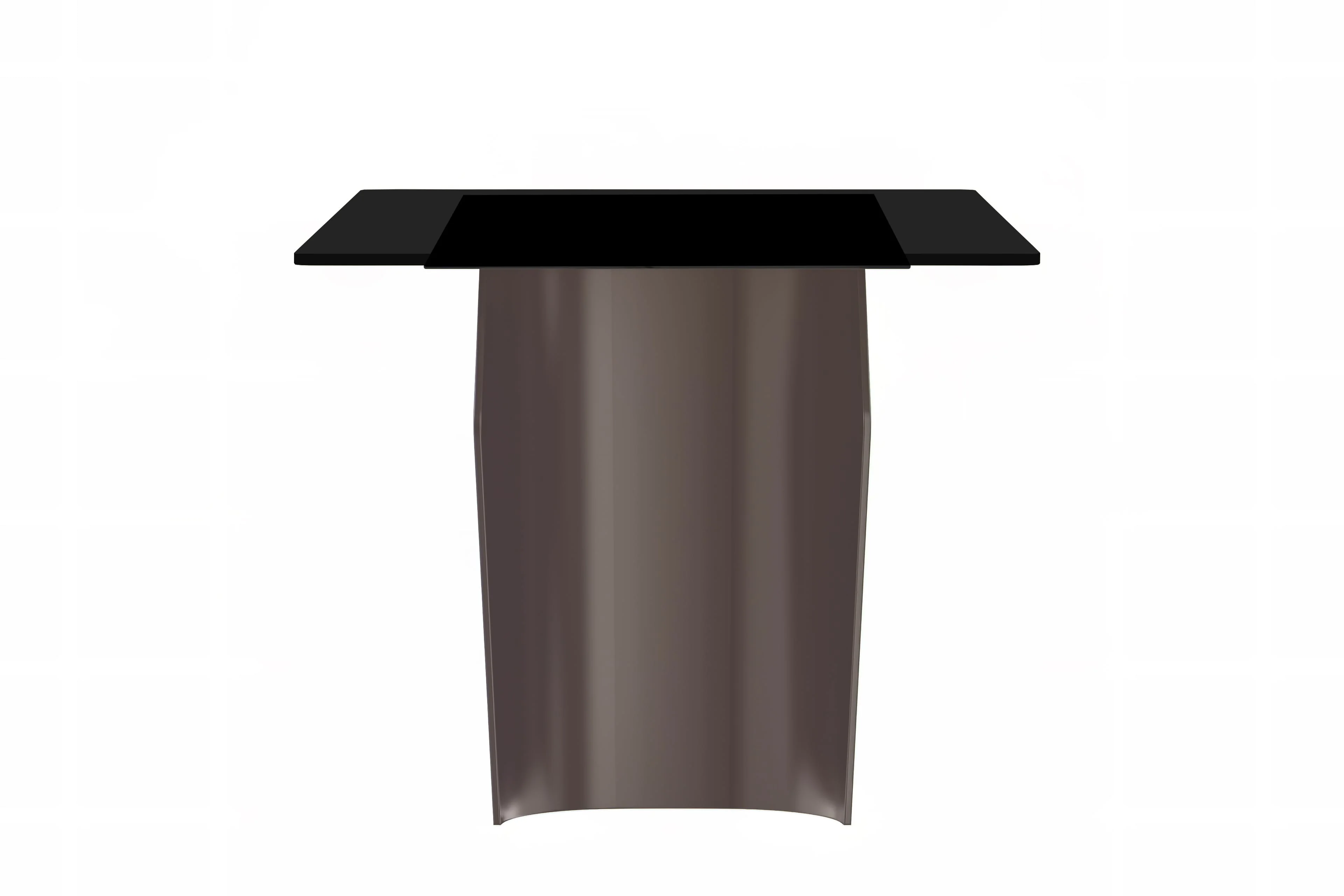 Zelan Series Modern Dining Table Champagne Gold Stainless steel Base, With 62" Black Glass Top