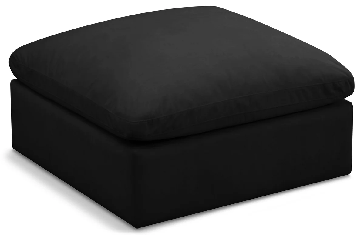 Plush - Ottoman - Black