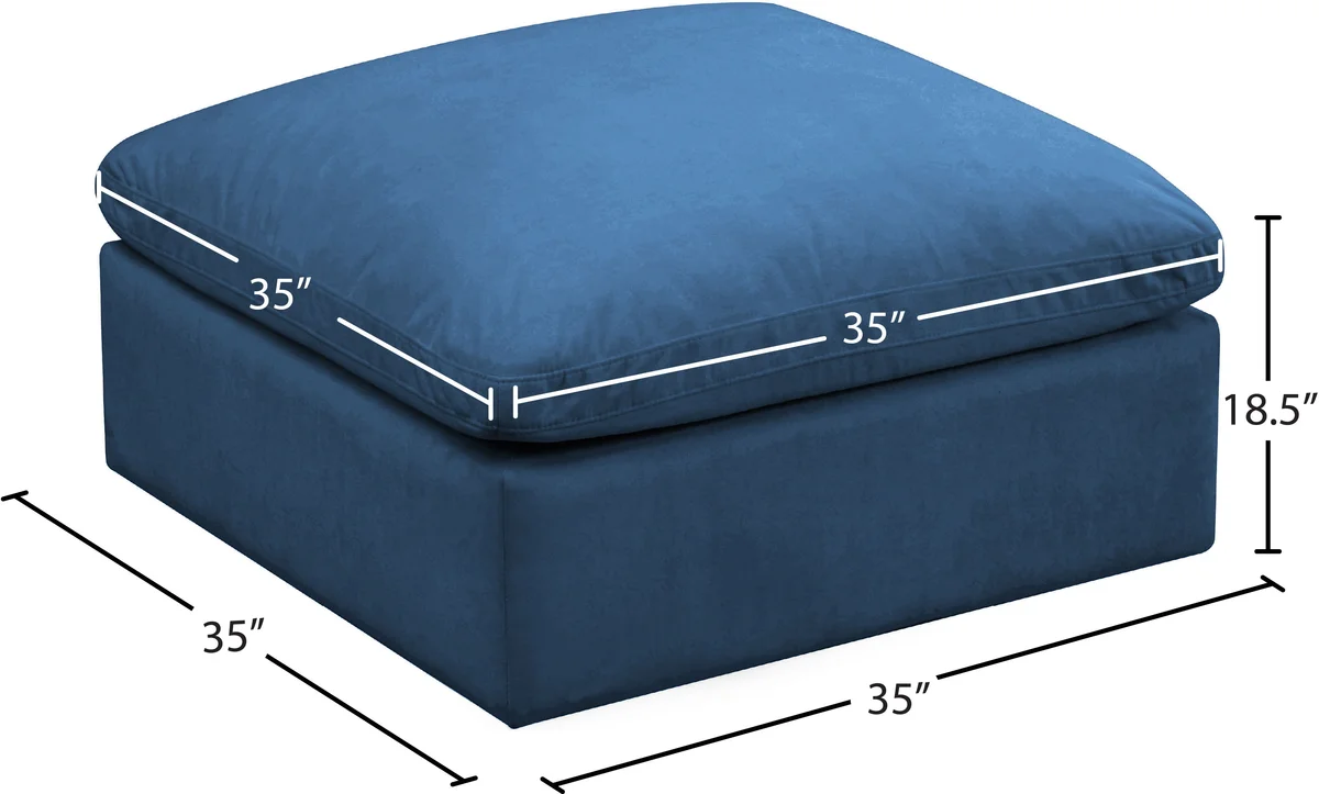 Plush - Ottoman - Navy