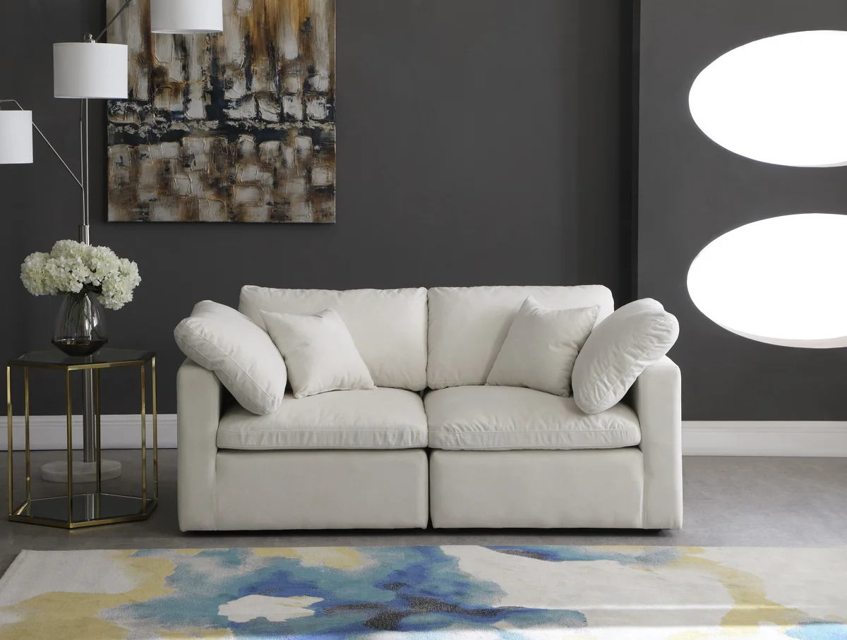 Plush - 2 Seat Modular Sofa - Cream