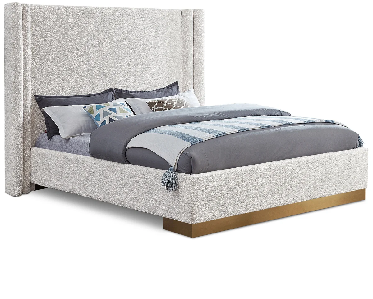 Halton - King Bed - Cream