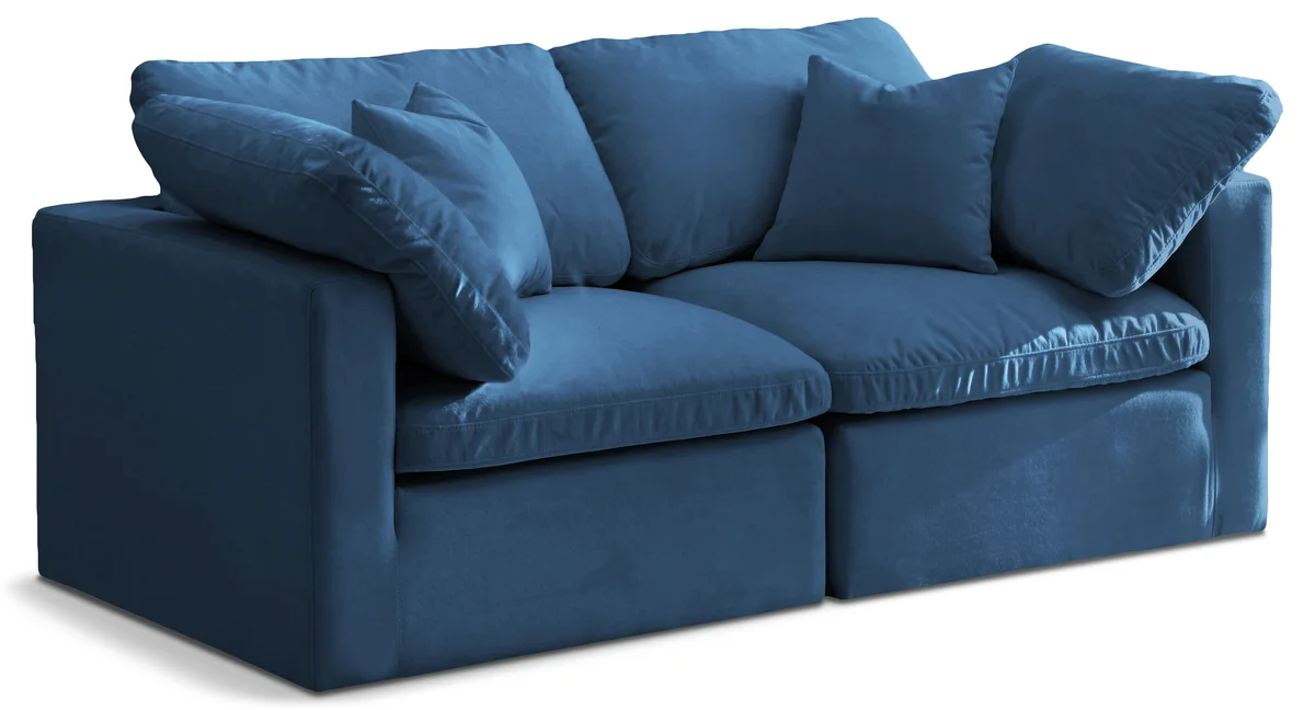 Plush - 2 Seat Modular Sofa - Navy