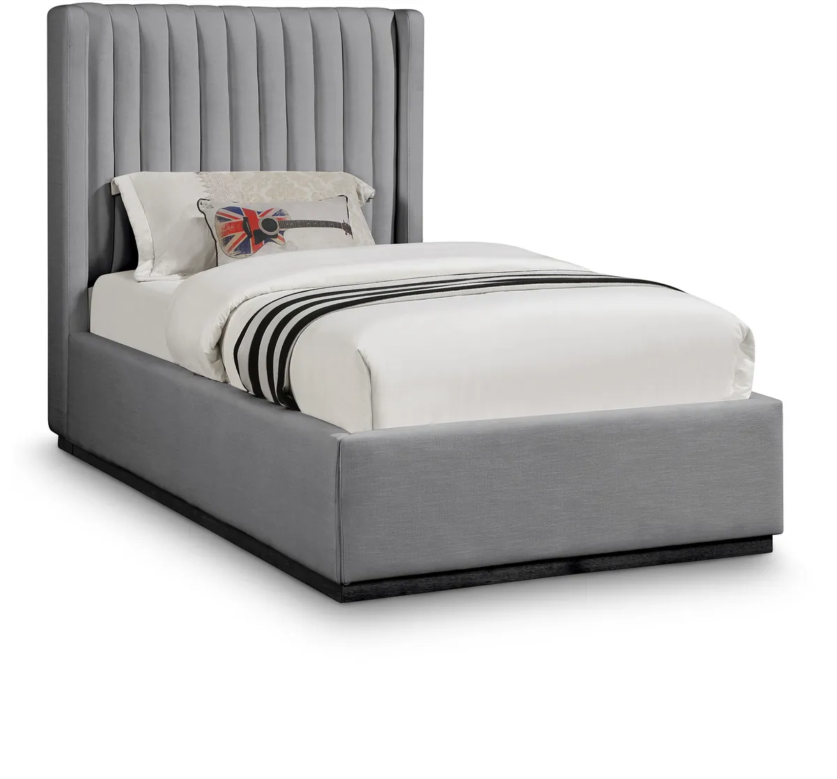 Logan - Twin Bed - Gray