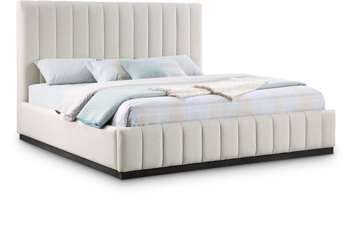 Lucia - King Bed - Beige