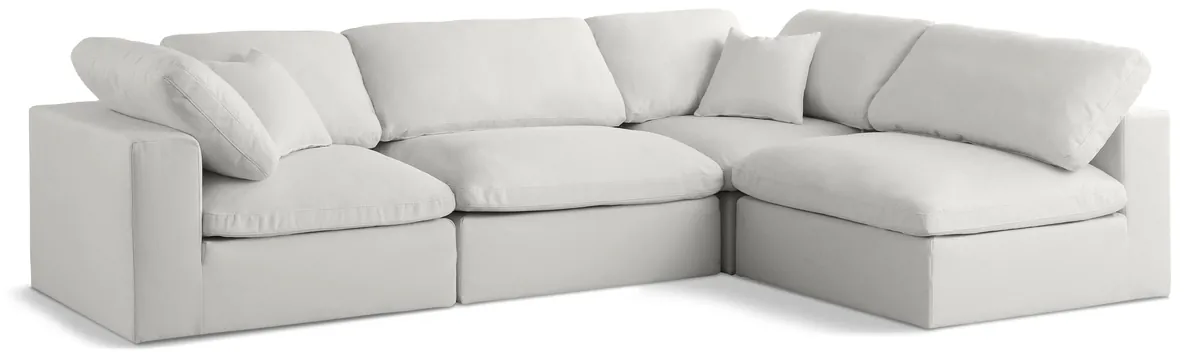 Plush - 4 Piece Modular Corner Sectional - Cream