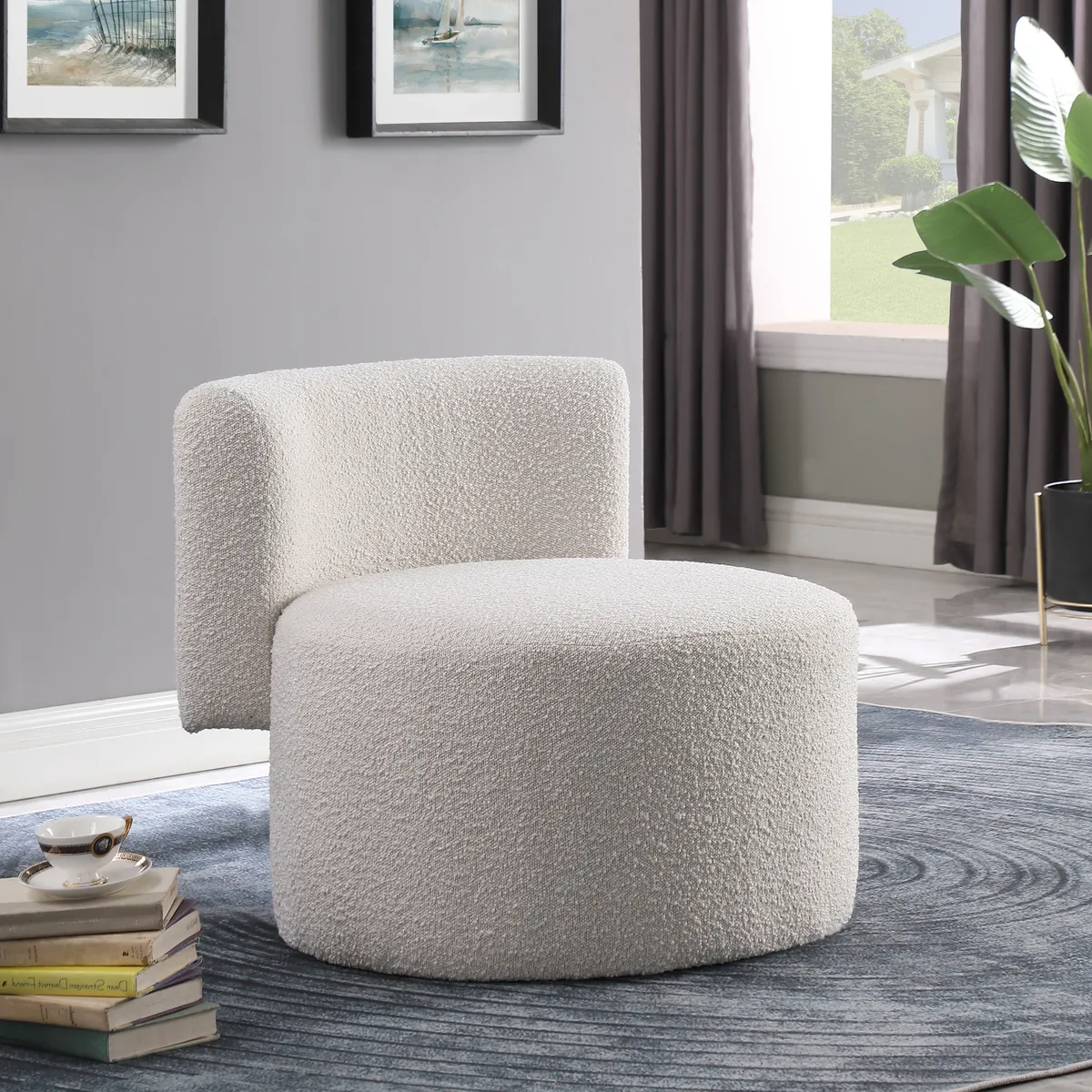 Como - Accent Chair - Cream - View 2