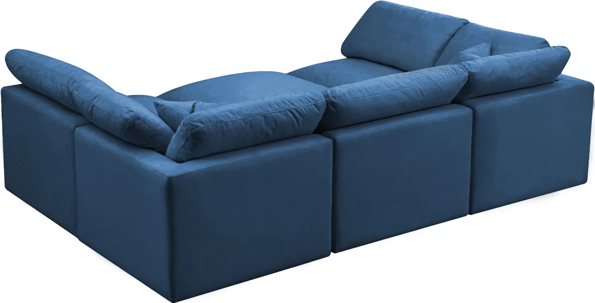 Plush - 6 Piece Modular Sectional - Navy