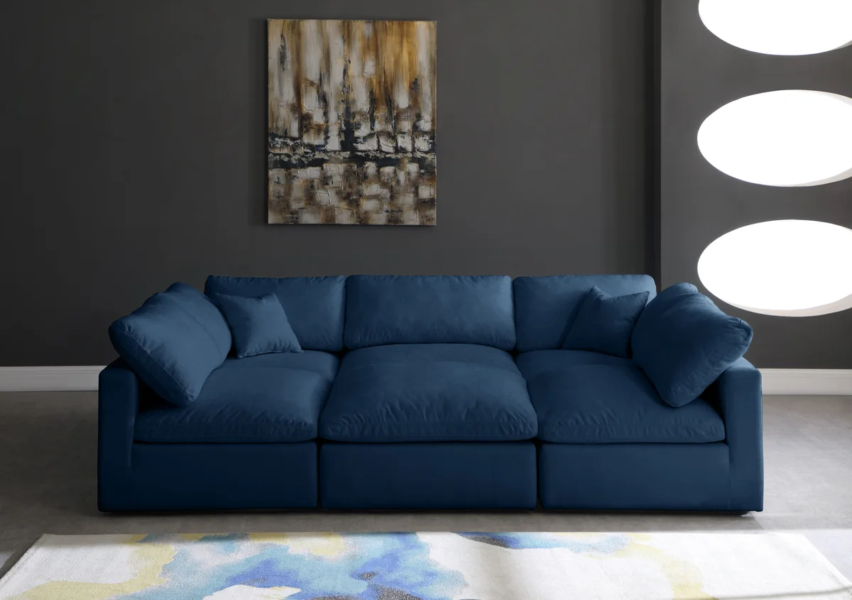 Plush - 6 Piece Modular Sectional - Navy