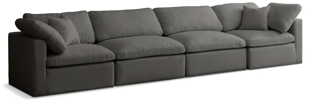 Plush - 4 Seat Modular Sofa - Gray