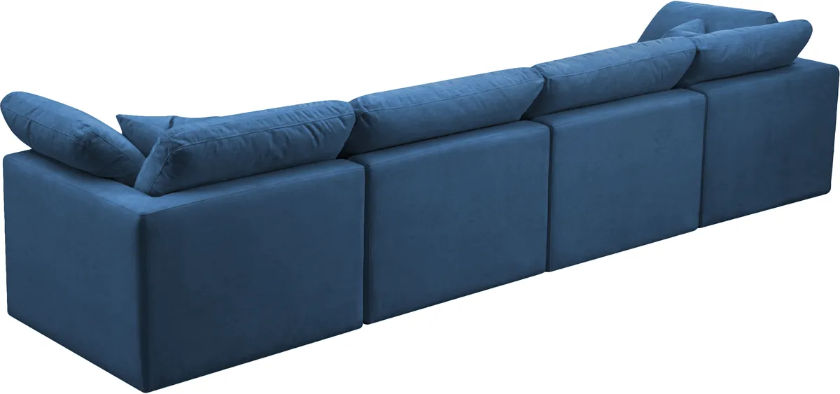 Plush - 4 Seat Modular Sofa - Navy