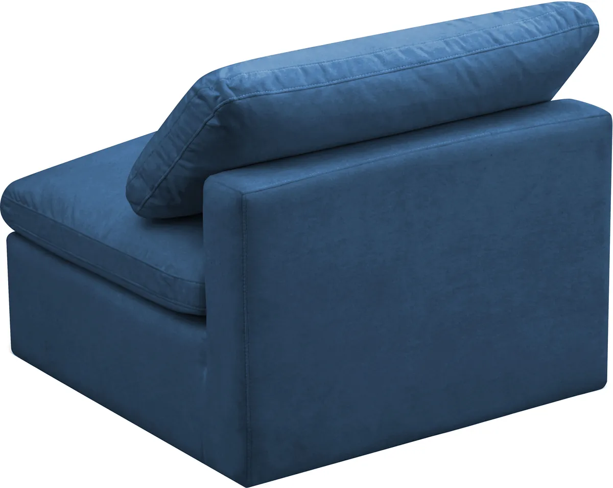 Plush - Armless Chair - Navy