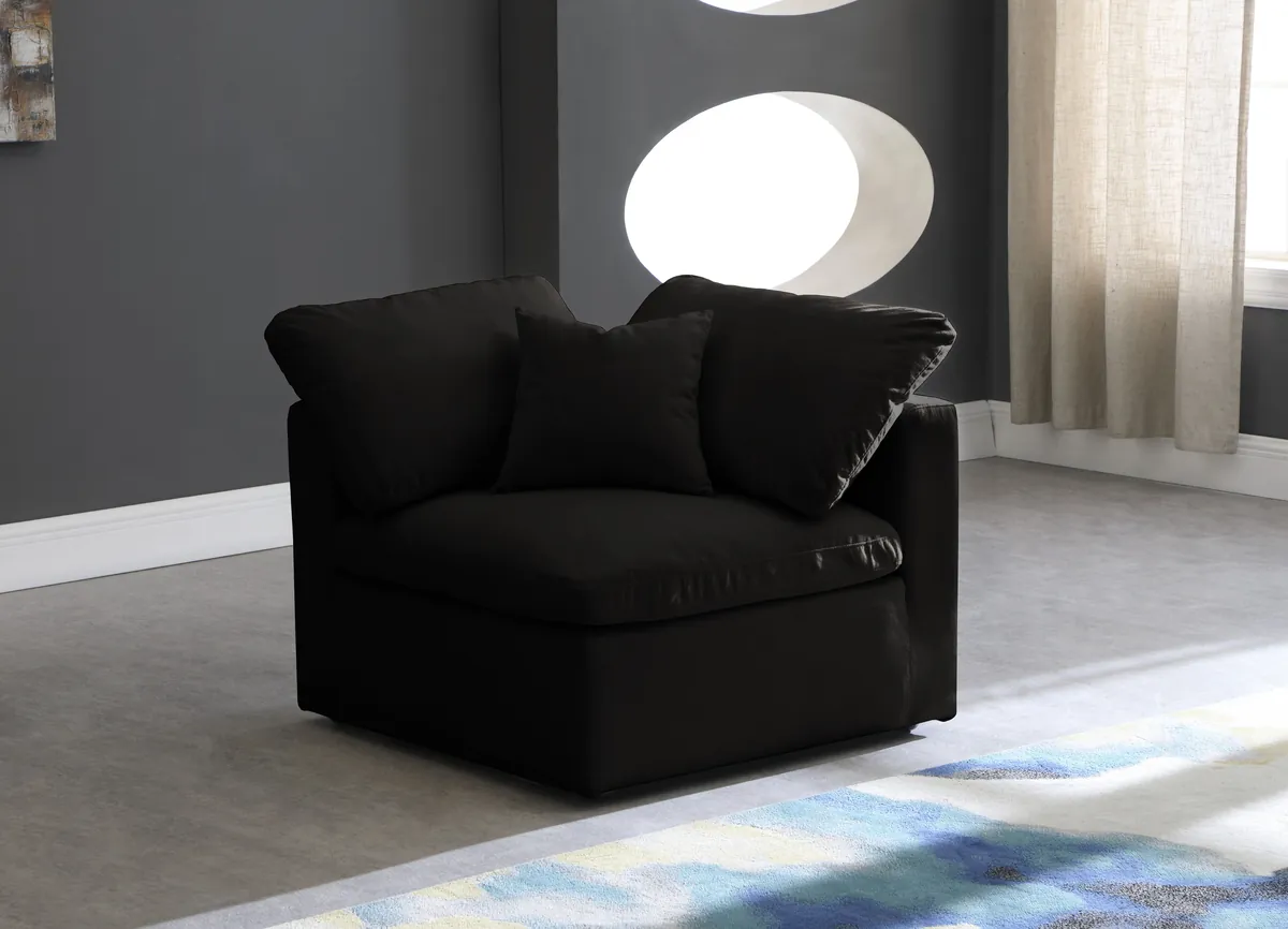 Plush - Corner Chair - Black - View 2