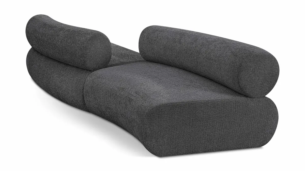 Bale - 2 Piece Curved Modular Sofa - Gray