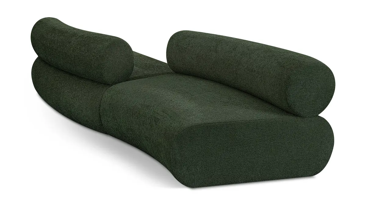 Bale - 2 Piece Curved Modular Sofa - Green