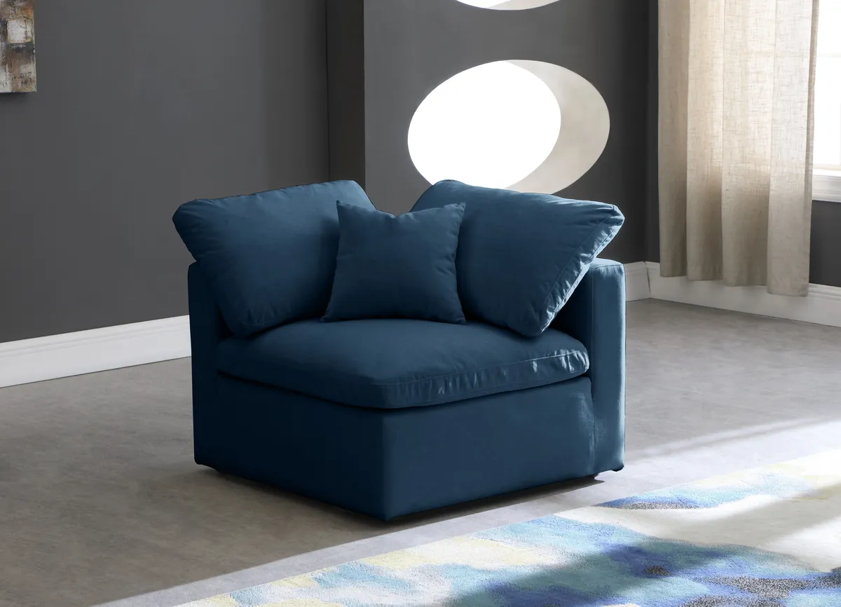Plush - Corner Chair - Navy - View 2