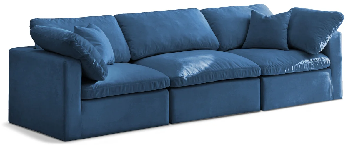 Plush - 3 Seat Modular Sofa - Navy