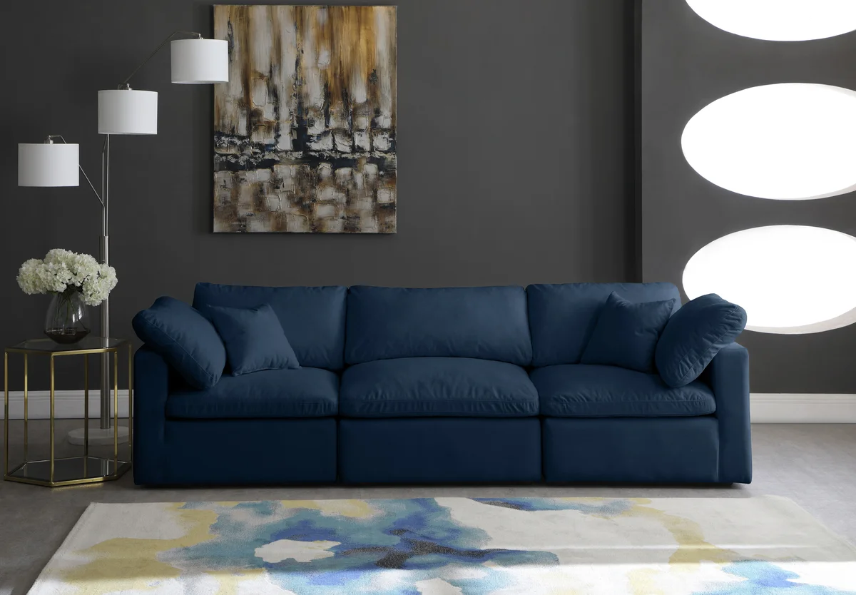 Plush - 3 Seat Modular Sofa - Navy