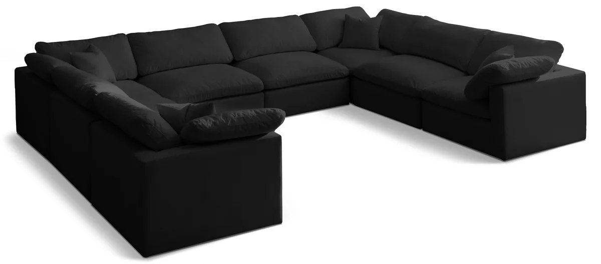 Plush - 8 Piece Modular Sectional - Black