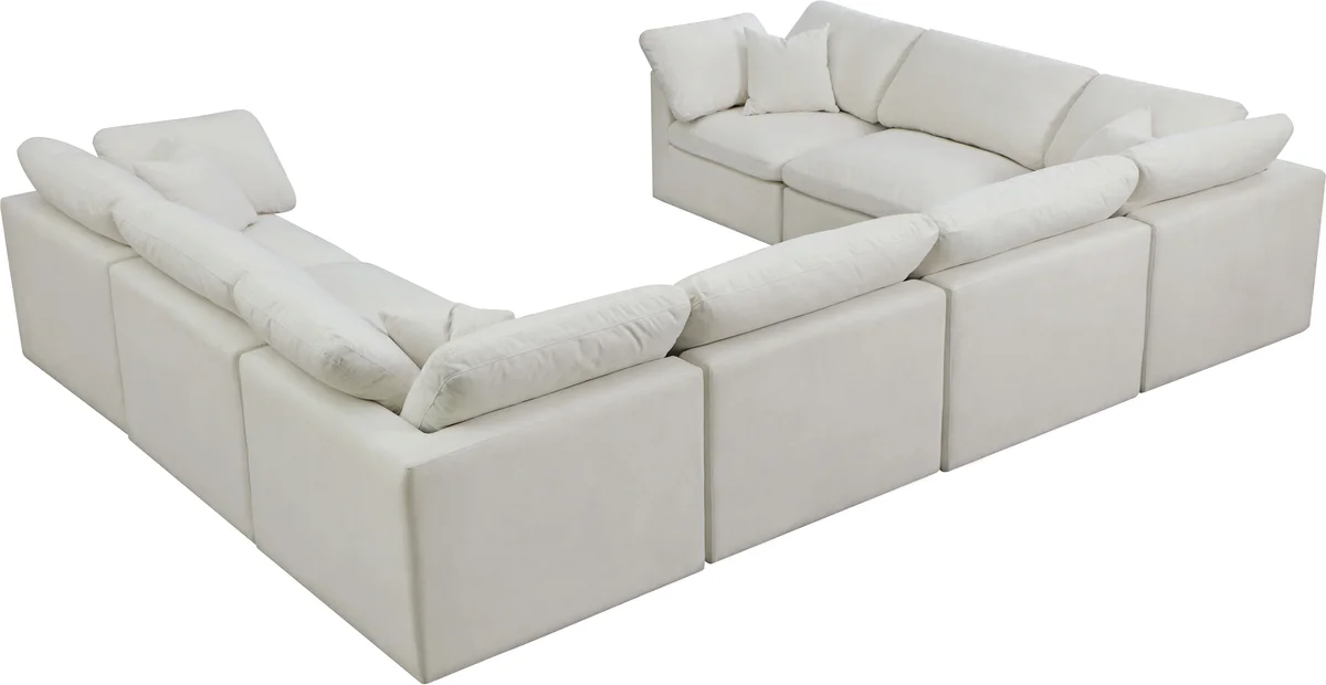Plush - 8 Piece Modular Sectional - Cream