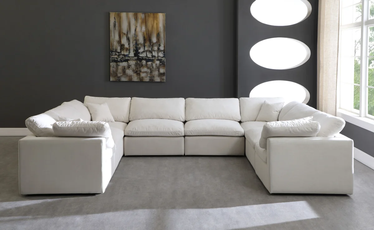 Plush - 8 Piece Modular Sectional - Cream