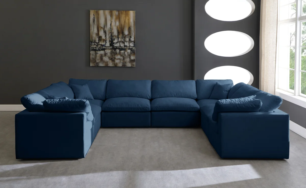 Plush - 8 Piece Modular Sectional - Navy