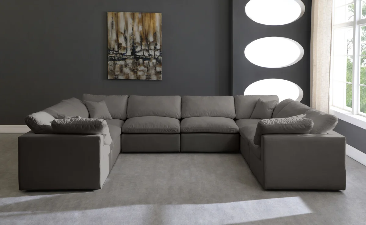 Plush - 8 Piece Modular Sectional - Gray