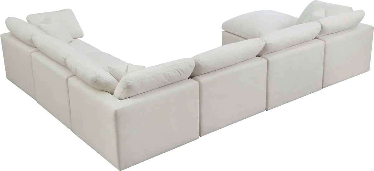 Plush - 7 Piece Modular Sectional - Cream