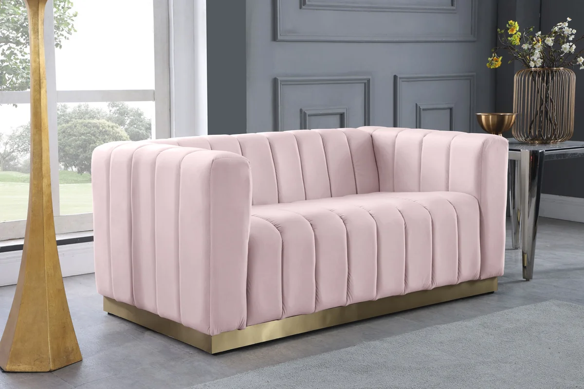 Marlon - Loveseat - Pink - View 2