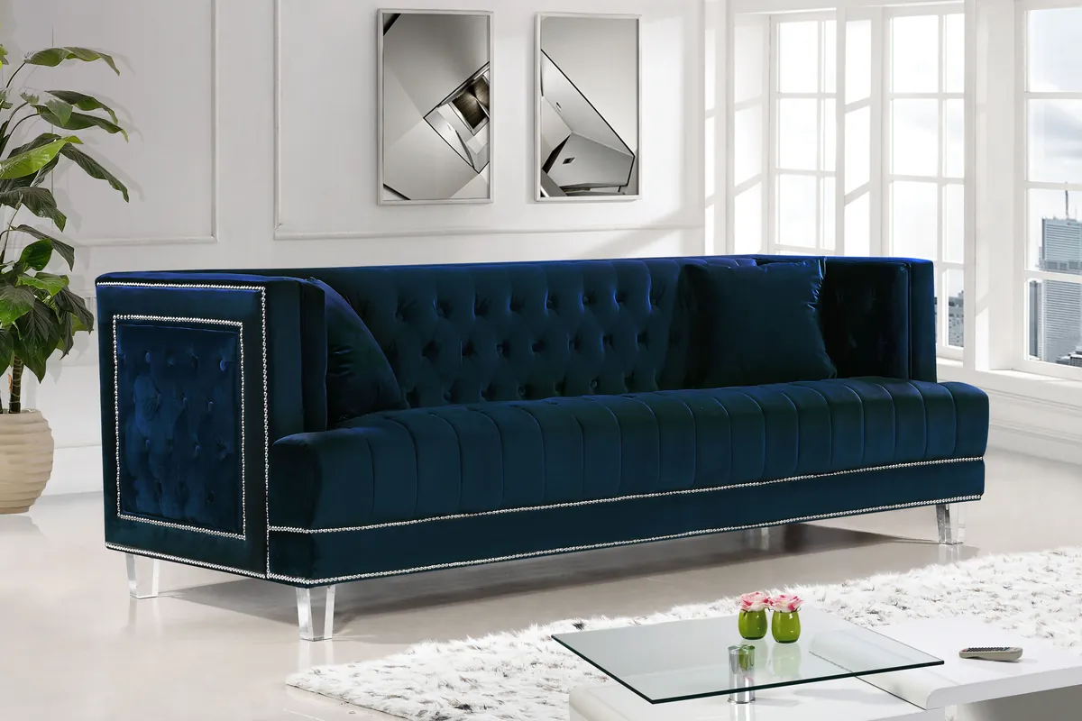 Lucas - Sofa - Navy - View 2