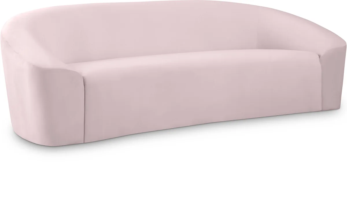 Riley - Velvet Sofa - Pink