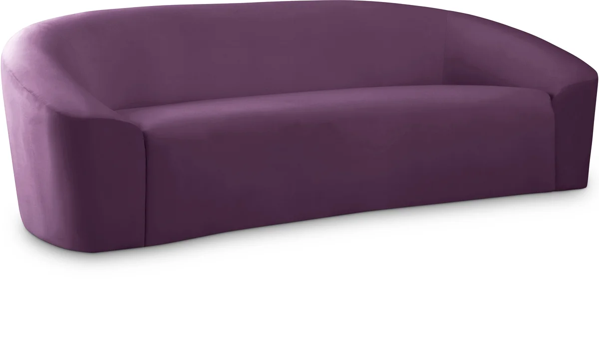 Riley - Velvet Sofa - Purple
