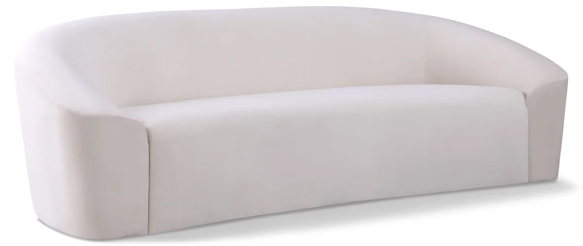 Riley - Velvet Sofa - Cream