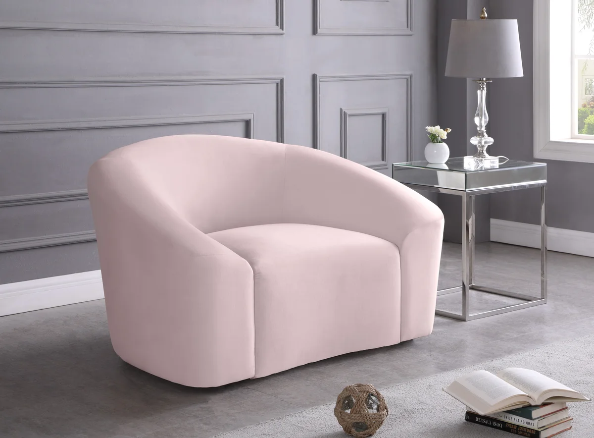 Riley - Velvet Chair - Pink - View 2